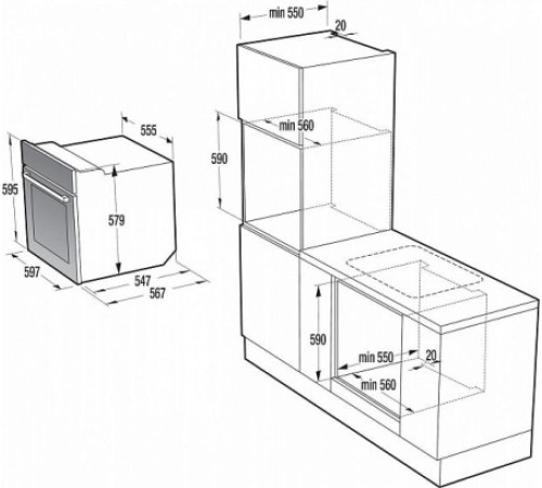 Электрический духовой шкаф GORENJE bo636e20xg