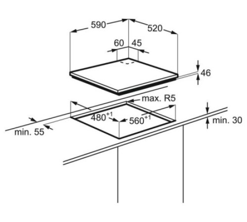 Варочная поверхность ELECTROLUX EGG6426SK