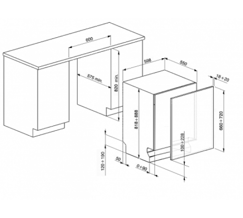 Посудомоечная машина SMEG stp364s