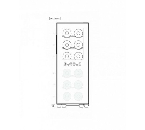 Винный шкаф DUNAVOX  thermo dx-12.33dsc
