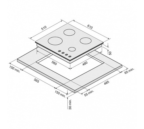 Варочная поверхность KRONA MYSTERIUM gh 60 GR