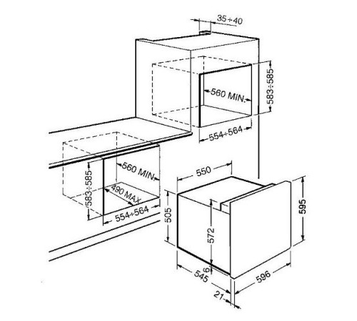 Духовой шкаф Smeg SC700BS-8 белый