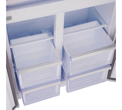 Холодильник TESLER RCD-482I WHITE GLASS