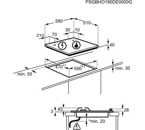 Поверхность ZANUSSI zgo 62414 ba