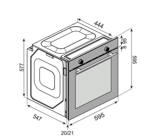 Духовой шкаф KONIGIN Barberry 60 BK MR7