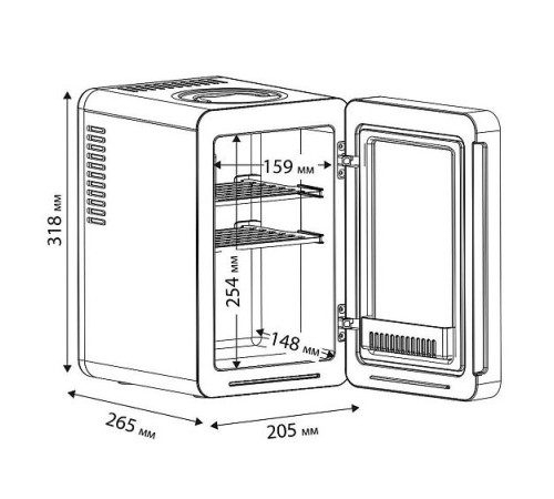 Холодильник для косметики ZUGEL ZCR060