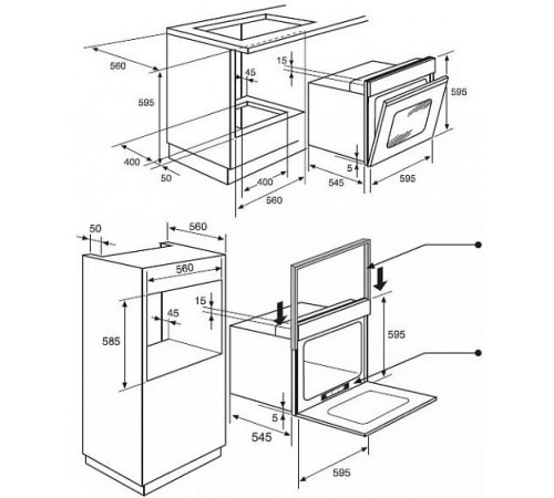 Электрический духовой шкаф CANDY fcl614/6ba