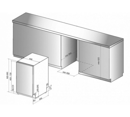 Встраиваемая посудомоечная машина Whirlpool WSIC 3M17 C