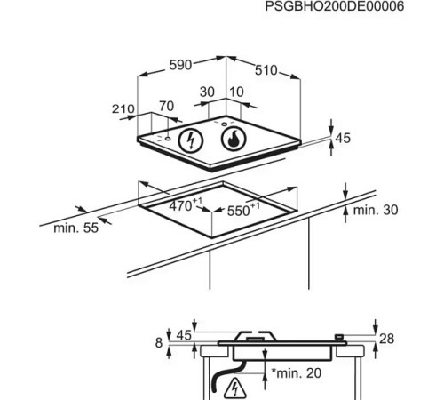 Варочная поверхность ELECTROLUX EGG 6407 K