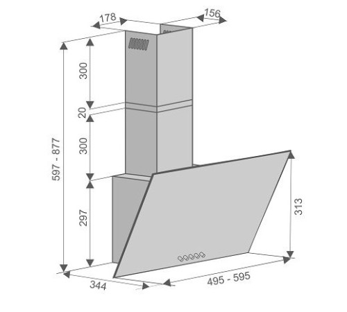 Вытяжка KONIGIN Colibri Tech Black 50