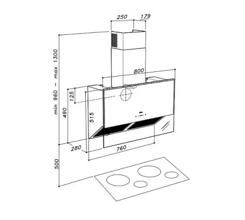 Вытяжка SIRIUS SLTC 110 TECH W