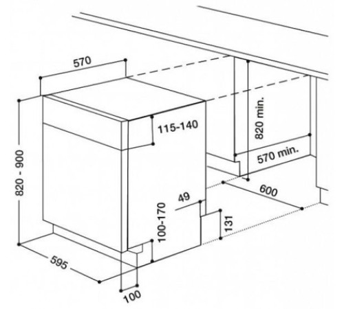 Посудомоечная машина HOTPOINT-ARISTON PFT 834