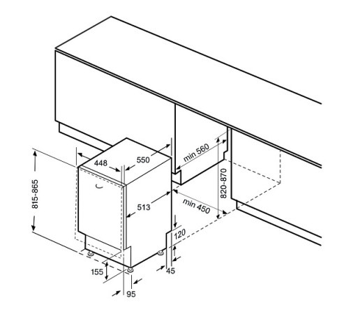 Посудомоечная машина KRONA MARTINA 45 BL