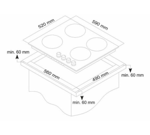 Варочная поверхность SIMFER H60V41W516