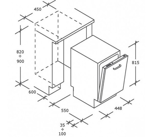 Посудомоечная машина Candy CDI 2L10473-07