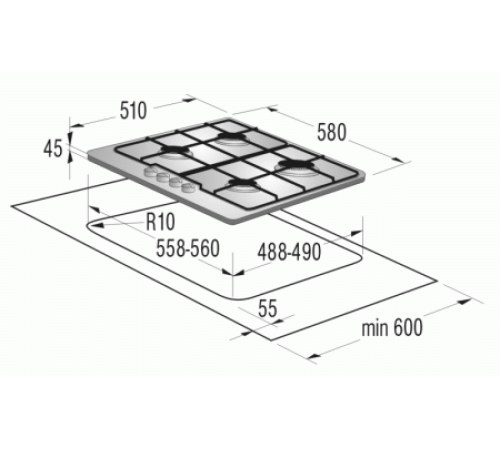 Поверхность GORENJE g 6n4 zbx