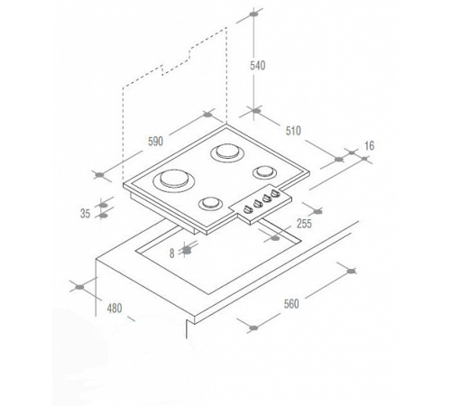 Варочная поверхность Candy PGC 640 SWBA