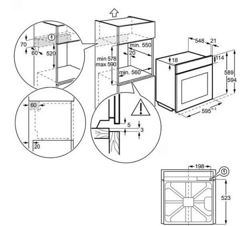 Духовой шкаф ELECTROLUX EOD5F71X