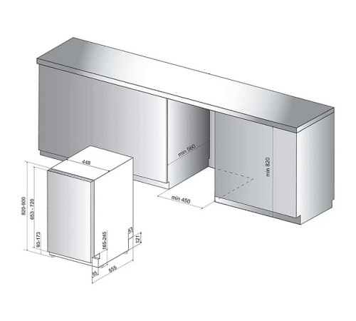 Посудомоечная машина WHIRLPOOL WSIO 3O34 PFE X
