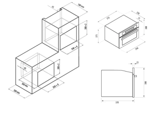 Микроволновая печь FORNELLI MGA60RIFLESSOBL