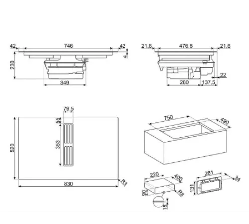 Варочная поверхность SMEG HOBD382MB2