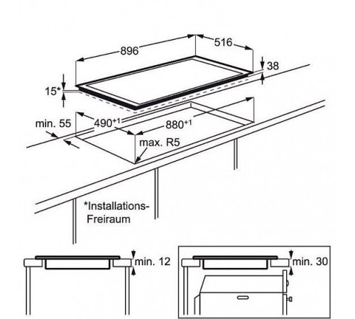 Поверхность AEG  hk595507xb