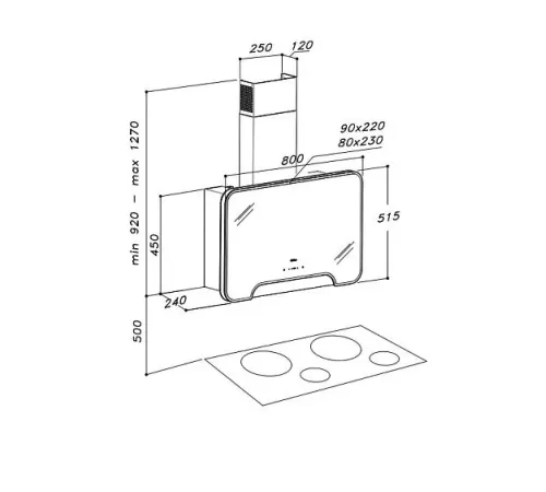 Вытяжка SIRIUS SLTC 111 FLAT B