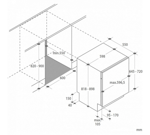 Посудомоечная машина CANDY CDI1L38-07