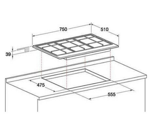 Поверхность HOTPOINT-ARISTON pc 750 t