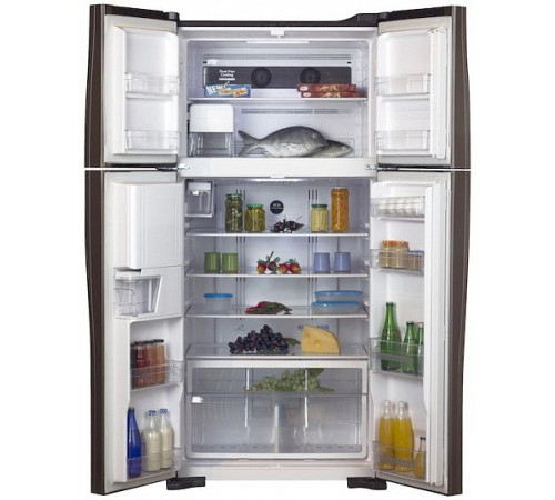 Холодильник  HITACHI r-w662 fpu3x gbw темно-коричневый