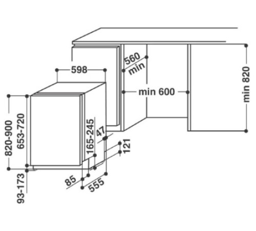 Посудомоечная машина WHIRLPOOL WIC 3B+26
