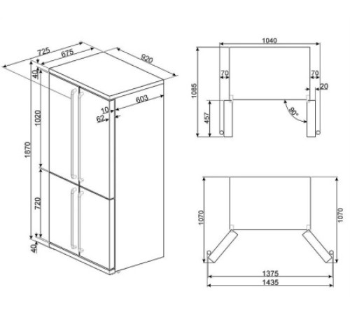 Холодильник SMEG FQ960PB