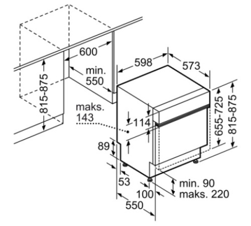 Встраиваемая посудомоечная машина SIEMENS SN 536S03IE