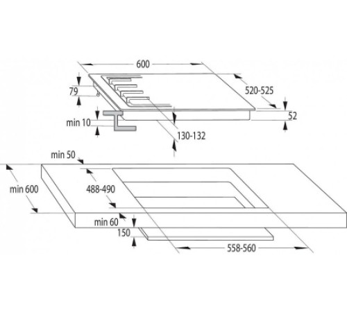 Газовая панель GORENJE GW 642 CLB