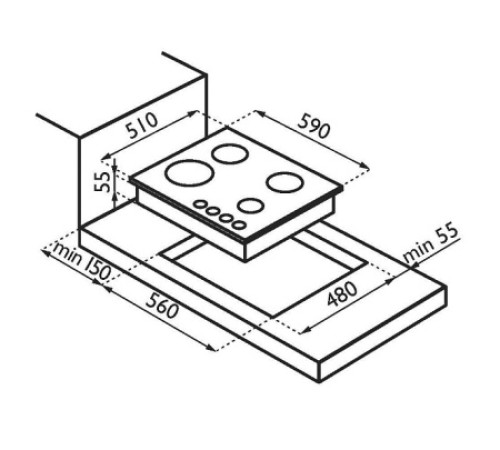 Варочная поверхность ARDESIA fl 64 gx