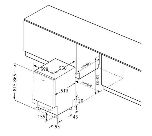 Встраиваемая посудомоечная машина KRONA DELIA 60 BI