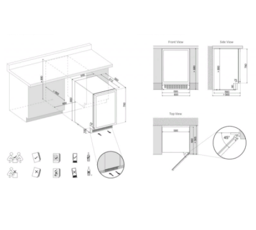 Винный шкаф DUNAVOX DAU-45.125DSS.TO