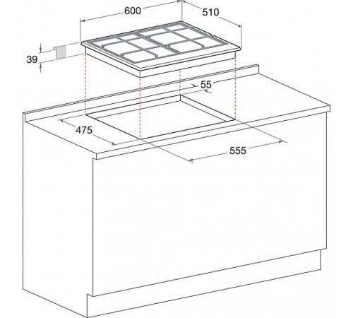 Газовая панель HOTPOINT-ARISTON PCN641TIXHARU