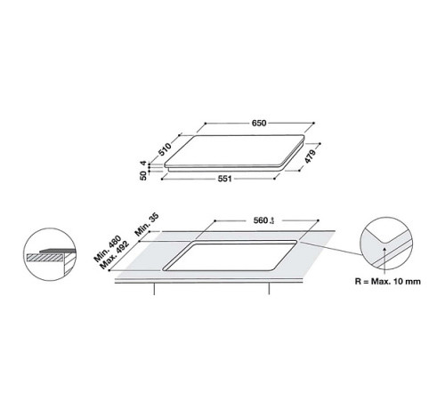 Варочная поверхность WHIRLPOOL WF S9365 BF/IXL