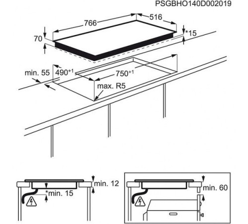 Поверхность AEG HKH 81700 XB