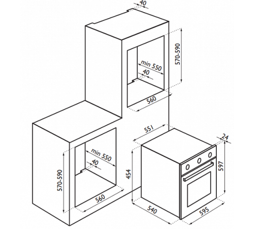 Духовой шкаф ARDESIA hx 080 x2