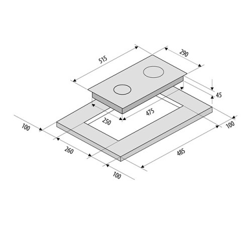 Варочная поверхность KRONA PARTITA 30 WH