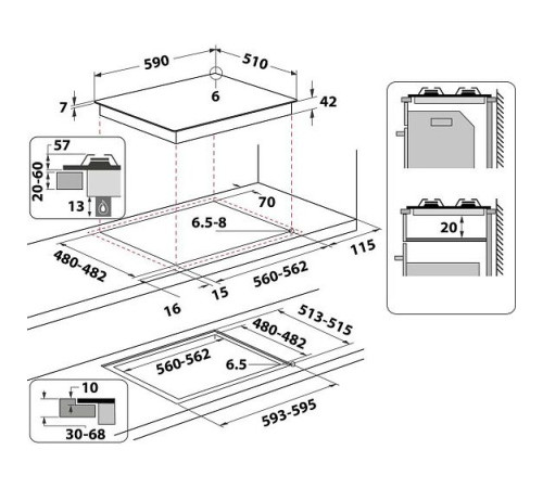Варочная поверхность WHIRLPOOL goa6423/nb