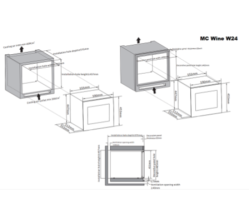 Винный шкаф MC WINE W24B