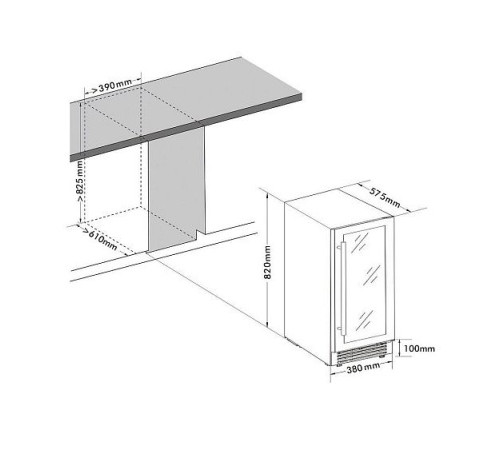 Винный шкаф CELLAR PRIVATE CP032-1TBH