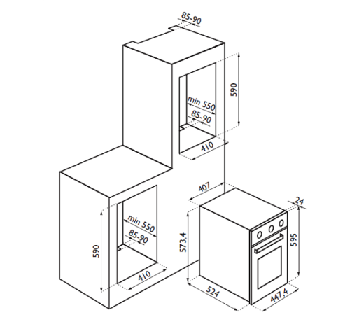 Духовой шкаф ARDESIA hsn 060 x