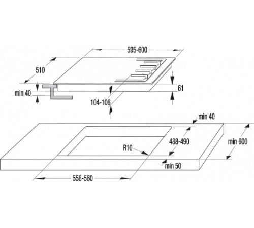 Комбинированная поверхность GORENJE kc621usc