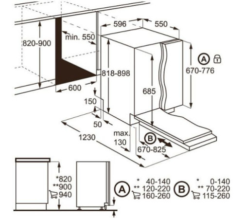 Встраиваемая посудомоечная машина AEG f 96670vi1p