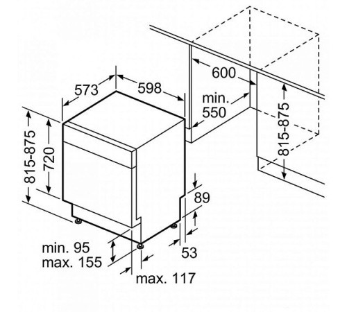 Встраиваемая посудомоечная машина Bosch SMU 46 CI 01 S