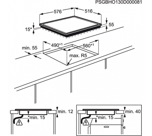 Поверхность AEG  hk563420xb